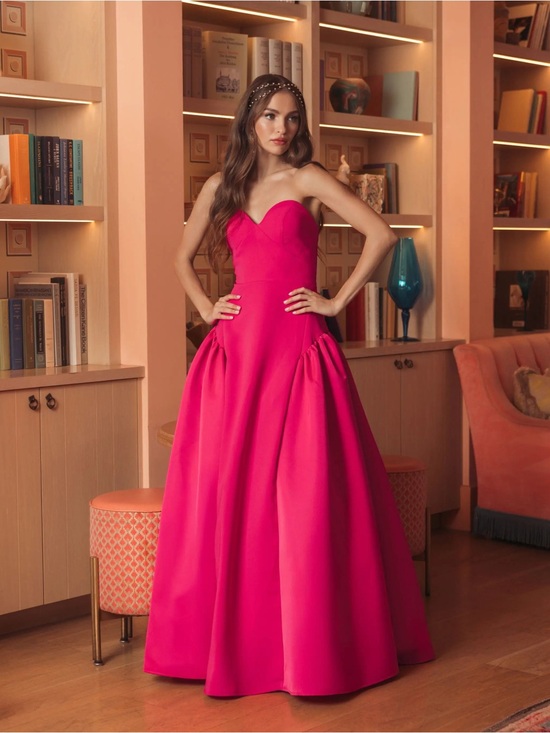 Mac Duggal Dresses & Skirts - IEENA FOR MAC DUGGAL
Pink Strapless Crepe Ball Gown With Satin Skirt 21240